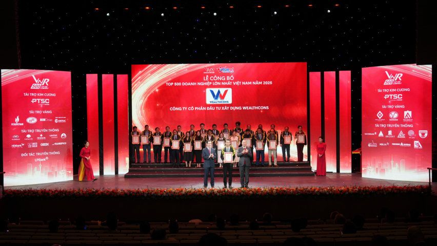WEALTHCONS ĐƯỢC XƯỚNG TÊN TRONG TOP 500 DOANH NGHIỆP TƯ NHÂN LỚN NHẤT VIỆT NAM 2025